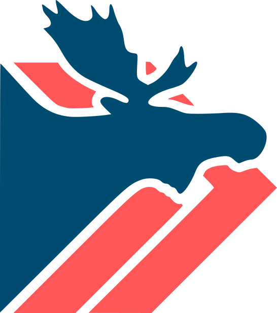 progressive party logo with blue moose and two red arrows behind